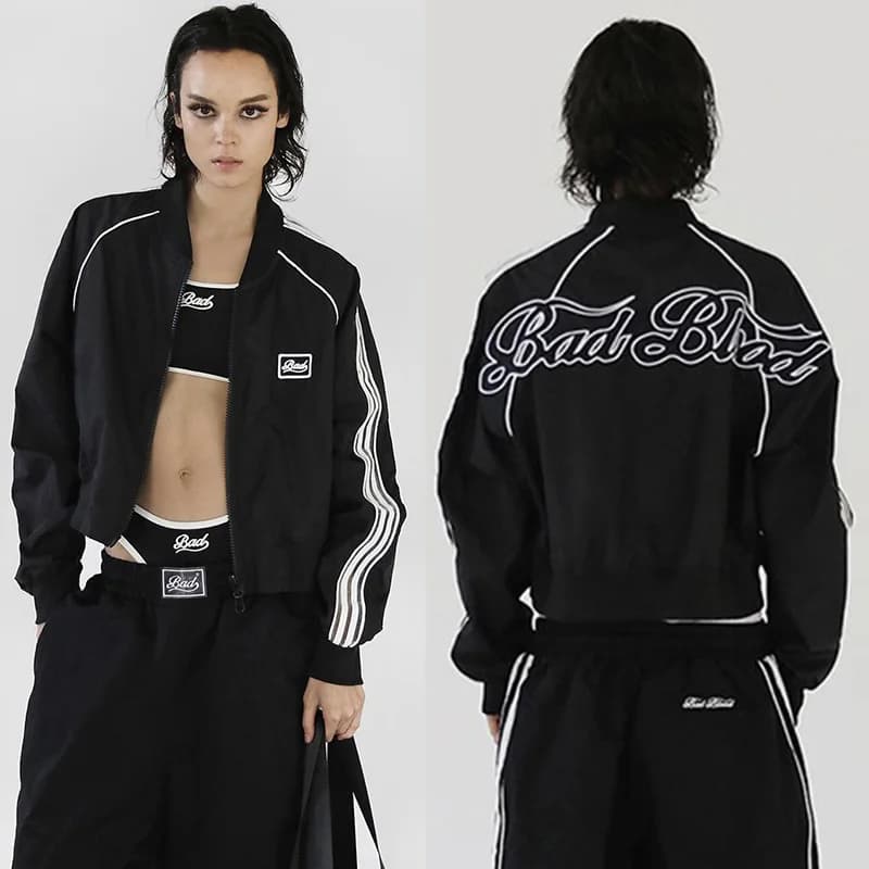 Retro American Casual Baseball Letter Embroidery Spring Autumn Pilot Short Jacket Trendy Women's Precision Style Commute