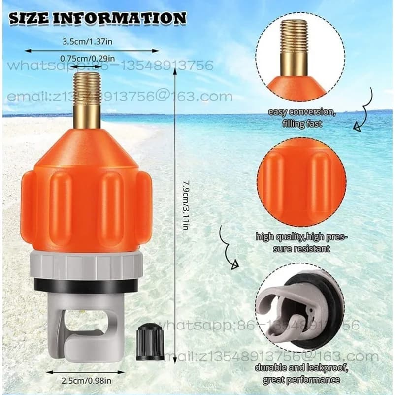 Paddle board SUP kayak rubber boat car electric air pump adapter plug air valve air nozzle