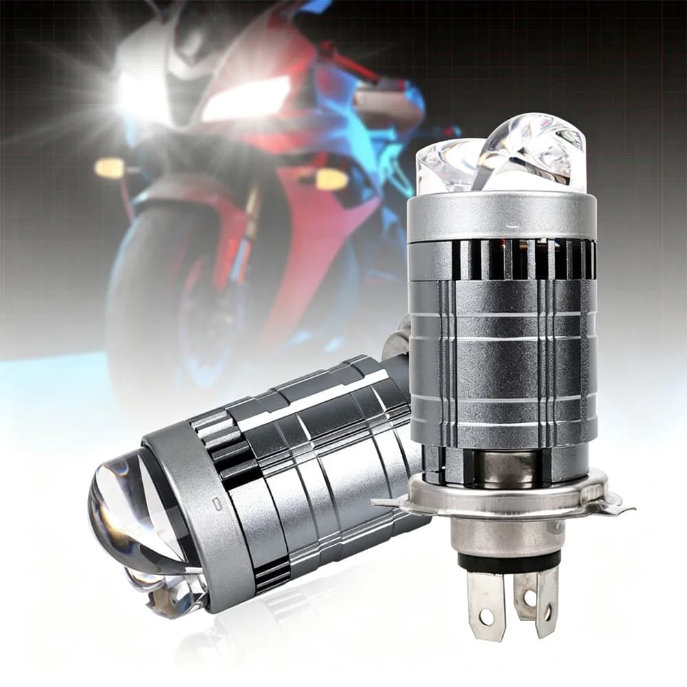 H4 LED Mini Projector Lens Headlights Turbo Lamps For Jeep Wrangler TJ 6000K Canbus Plug&Play Dual Motorcycle Hi/Lo Beam 12V 24V