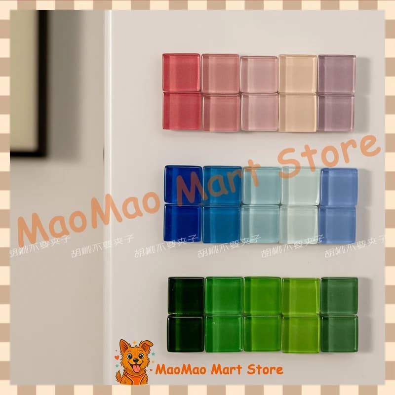 Magnete per frigorifero in mosaico di vetro Foto fissa decorativa per piastrelle magnetiche Pannello per messaggi Adesivo magnetico Accessori per la decorazione della casa