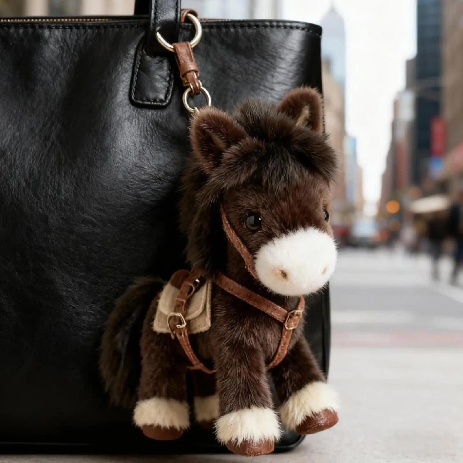 Portachiavi in peluche a forma di cavallo, Anno del Cavallo 2026, Mascotte del Capodanno Cinese, Bambola morbida imbottita, Ciondolo per borsa e zaino