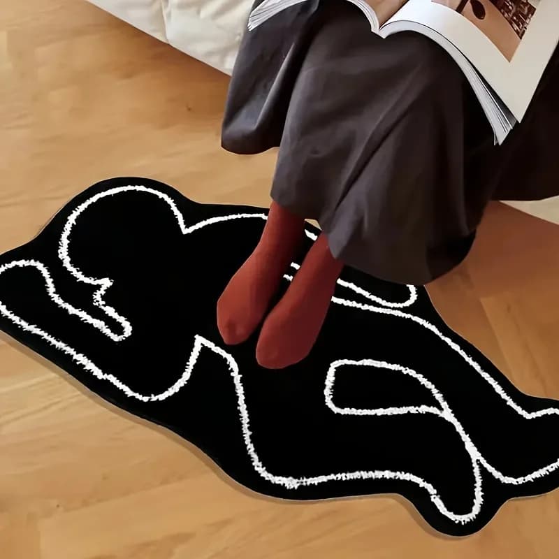 VIKAMA Tappeto anticaduta - Tappeto laterale per camera da letto, tappetino per guardaroba, tappetino per bagno - Decorazione calda autunno/inverno per la casa