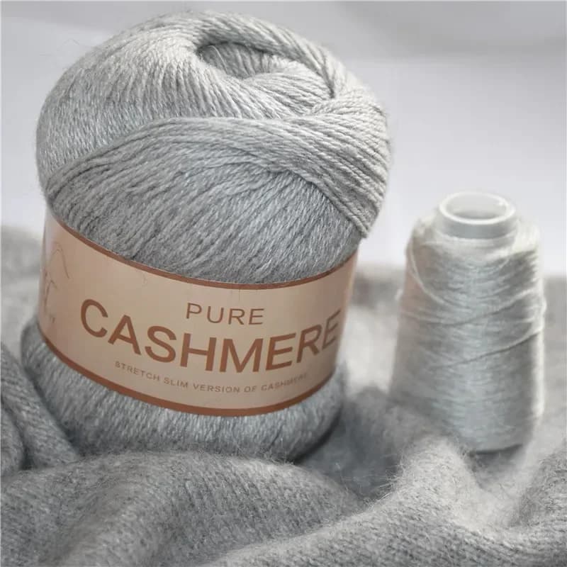 Filato di Cashmere Puro Mongolo per Uncinetto e Lavoro a Maglia, Filo per Sciarpe e Tessuti Fatti a Mano per Bambini, 70 grammi