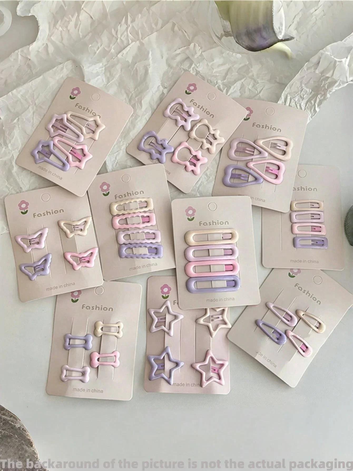 40 fermagli per capelli a forma di cuore, stella e farfalla per donna, fermagli alla moda per uso quotidiano