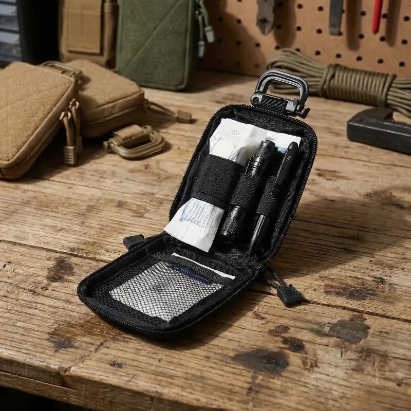 Borsa Porta Attrezzi EDC da Esterno, Organizer per Gadget EMT, Piccola Borsa Tascabile per Viaggi, Escursioni, Campeggio, Caccia, Accessori da Cintura