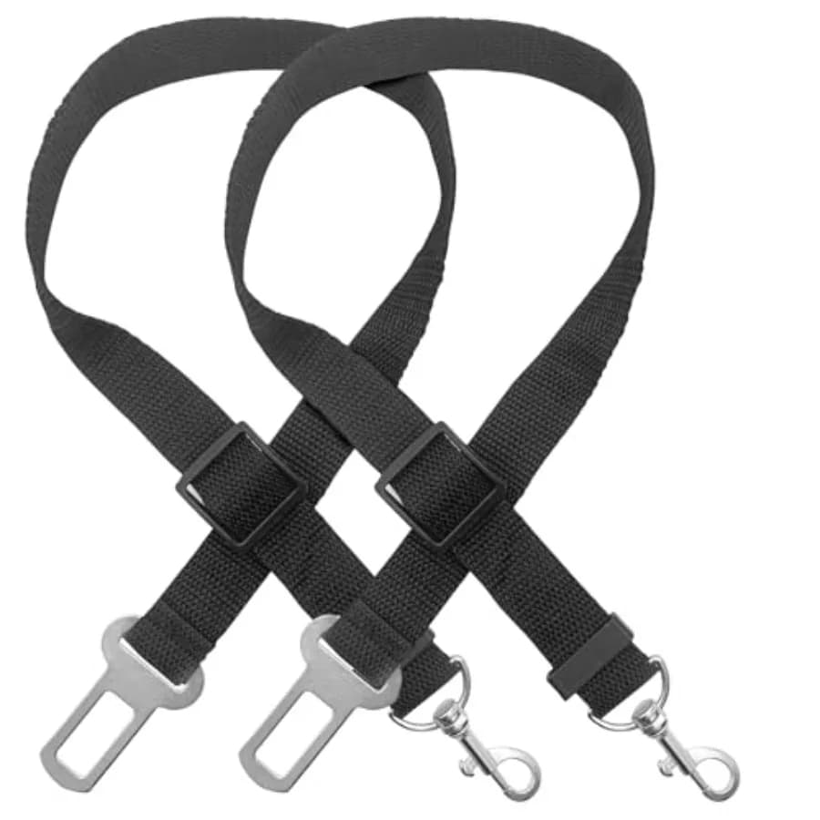 Cintura di Sicurezza Regolabile per Cani da Auto, Confezione da 2 Cinture di Sicurezza per Animali Domestici per Veicoli, Guinzaglio Imbracatura in Nylon Resistente per Cuccioli per la Guida