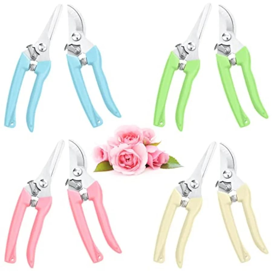 Set di 8 Forbici da Giardino, Cesoie Affilate per Potatura, Attrezzi per Giardinaggio, Taglio Fiori, Potatura Piante, Bonsai e Frutta