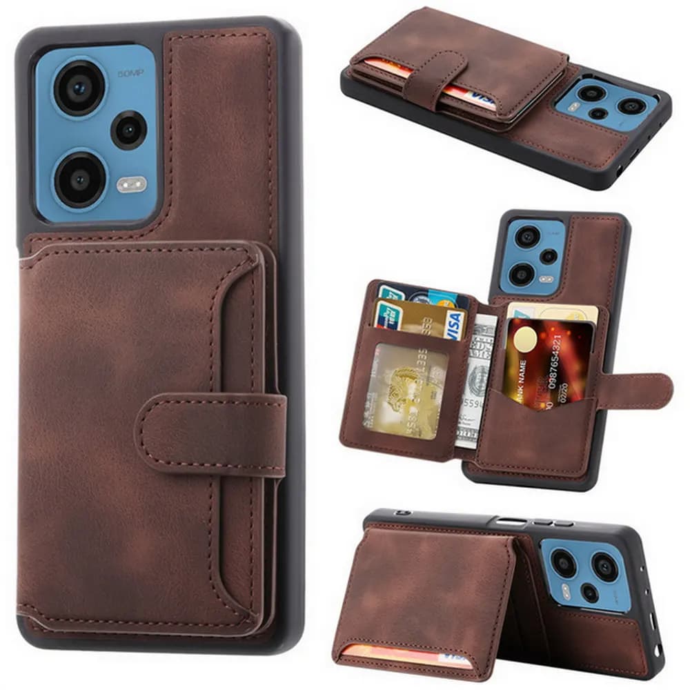 Per Redmi 12c 11a Nota 12s 12r 11s 11 s 11e Pro Poco X5 RFID Blocco Custodia in pelle per carta per Xiaomi Redmi Note 12 Pro 5G Cover posteriore