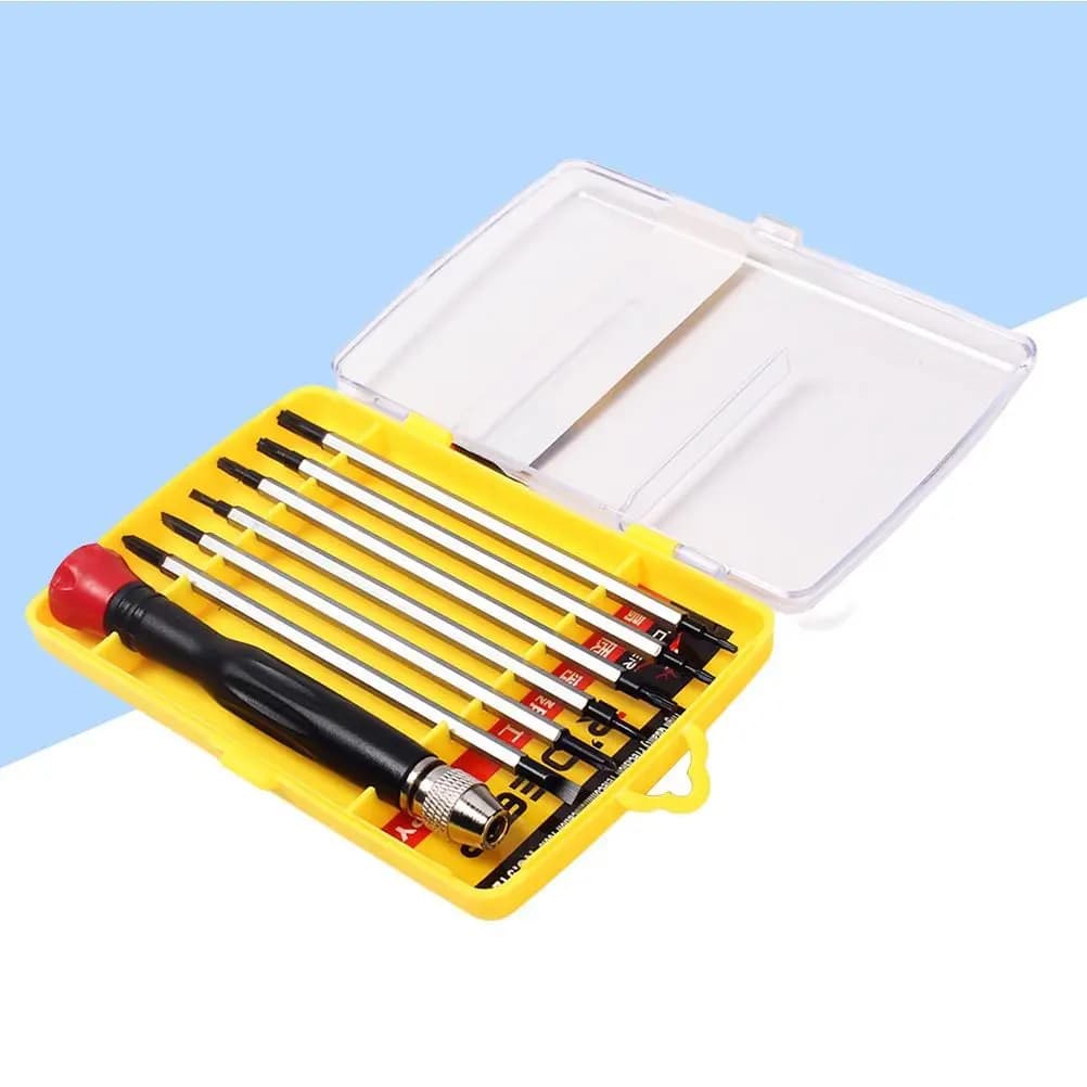 Set di Cacciaviti di Precisione in Metallo per Riparazione Chitarre, Strumenti per Liuteria Fai-da-Te per Basso, Ukulele, Banjo e Strumenti a Corda