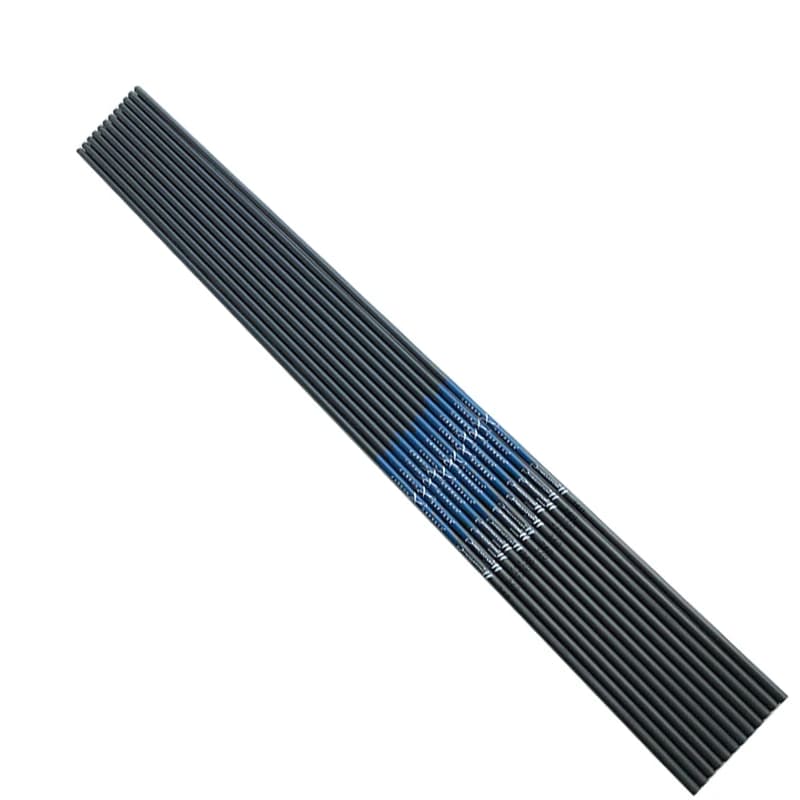 12 pezzi 100% frecce in carbonio puro albero ID6.2mm Spine300-800 arco ricurvo composto da caccia tiro con l'arco