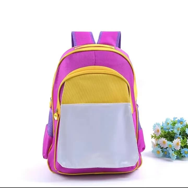 Modern Sublimation Blank Back-To-School Season Gift Backpack Primary School Students Polyester Zipper Closure Heat Transfer DIY
