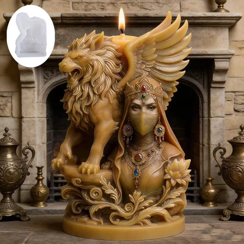 Stampo 3D per Statue, Stampo Elastico per Candele, Stampo per Candele Aromaterapiche, Stampo in Silicone per Resina Epossidica, per Creazioni in Resina Epossidica e Produzione di Sapone