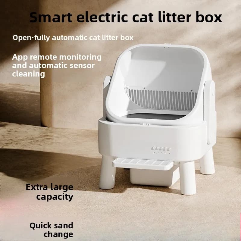 Fully Automatic Smart Cat Litter Box Fully Enclosed Oversized Anti-splash Electric Toilet Automatic Cleaning UV Sterilization