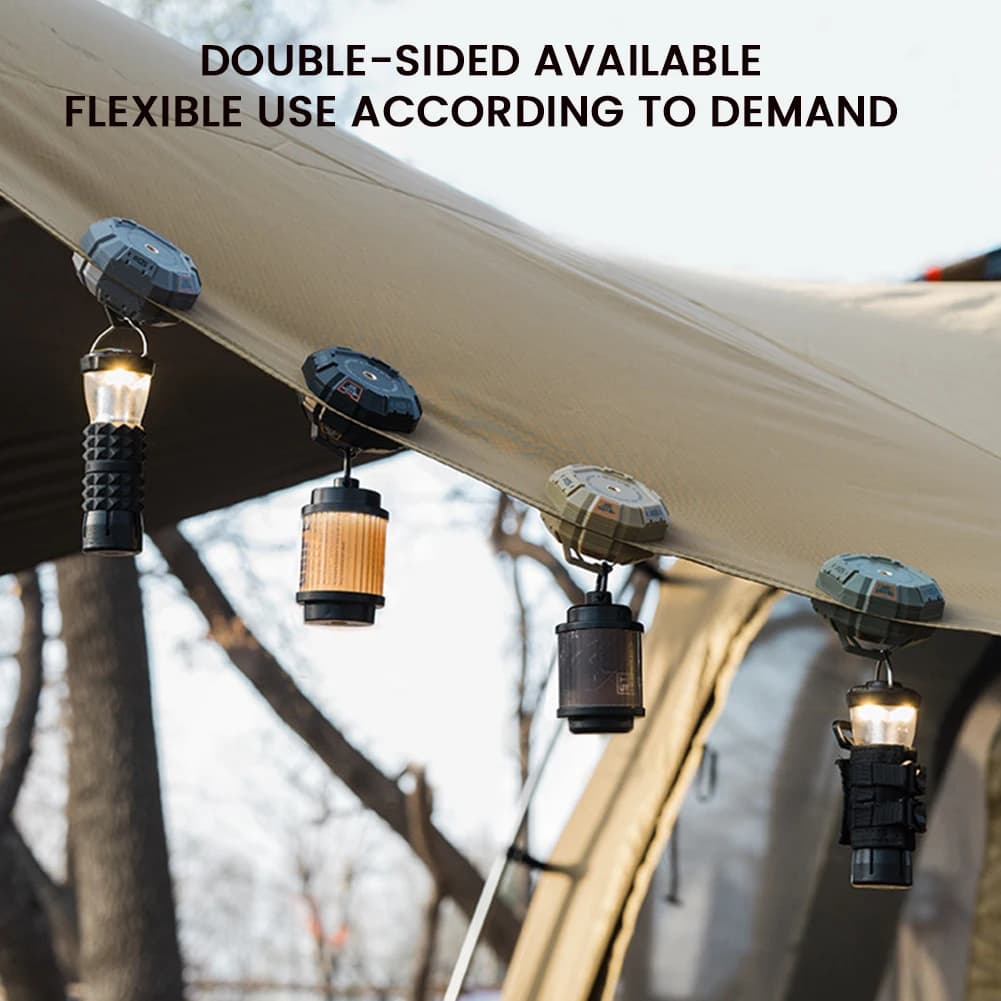 Ganci magnetici resistenti ShineTrip per tenda da campeggio, fibbia multiuso per appendere oggetti, clip per tenda da esterno, fibbia di bloccaggio, fibbia per lampada, accessorio per tenda