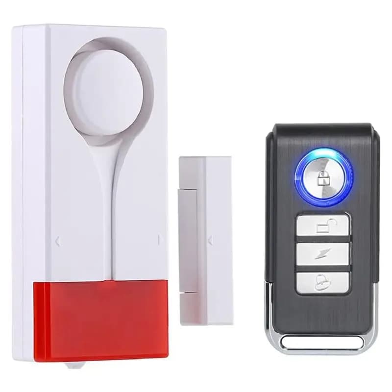 Allarme per Porte e Finestre B03B, Sensore Magnetico Wireless con Telecomando, Campanello Antifurto per Sicurezza Domestica Fai-da-Te