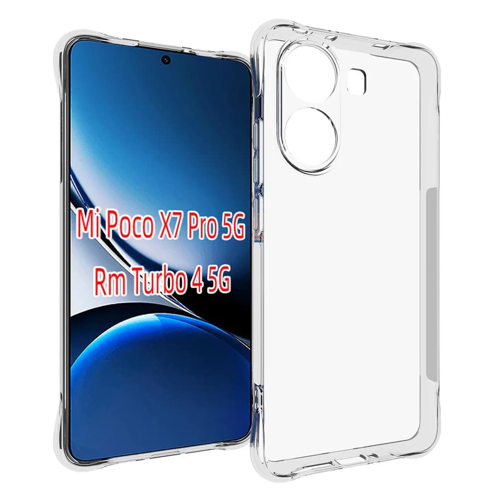 Per Xiaomi Poco X7 Pro Custodia Cuscino d'aria Antiurto Airbag Trasparente Silicone TPU Cover posteriore Custodia per telefono opaca per Xiaomi Poco X7 Pro