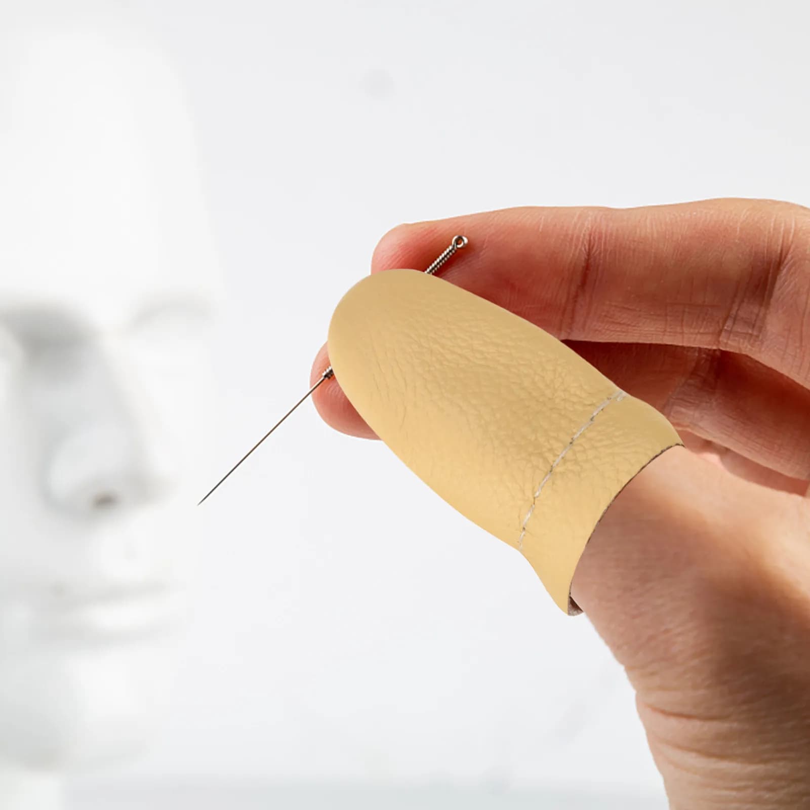 20 Pezzi Protezioni per Dita Premium, Guanti Flessibili Protettivi per Cucito, Feltratura, Lavoro a Maglia, Artigianato Fai-da-Te