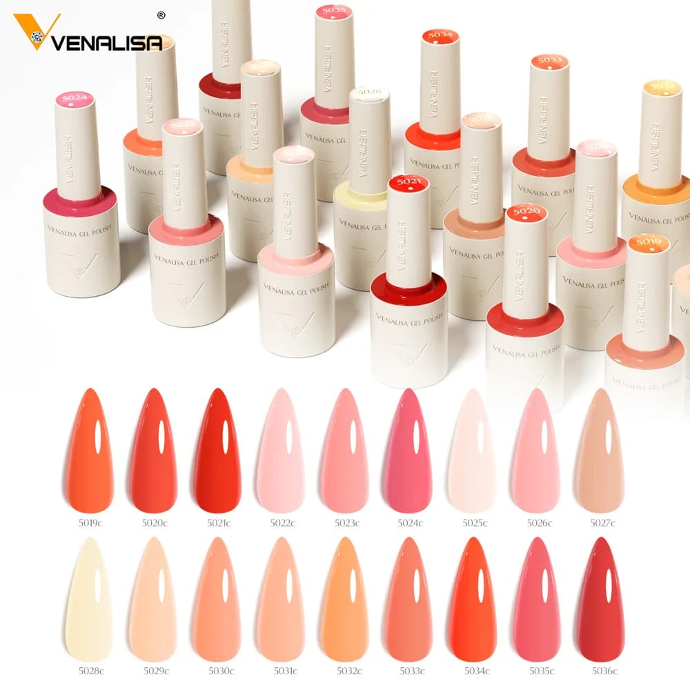 VENALISA New Formula Gel Nail Polish Hema TPO Gel Nail Polish Estive Free Gel Stunning Collection of Semi Permanent 10ml Vegan