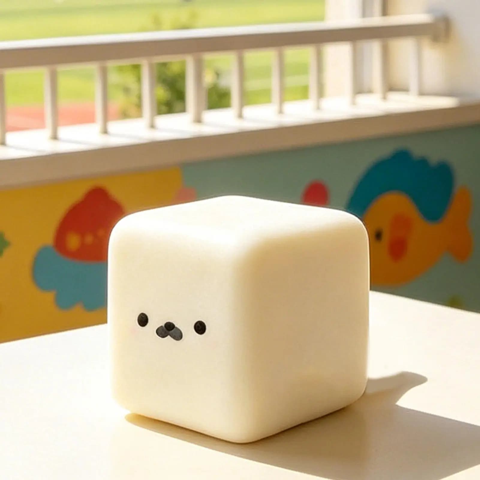Giocattolo a Forma di Foca Carina a Lenta Risalita, Cubo Morbido Antistress Sensoriale per Bambini e Adulti, per Ansia, Ufficio, Casa, Scrivania, Sala Giochi