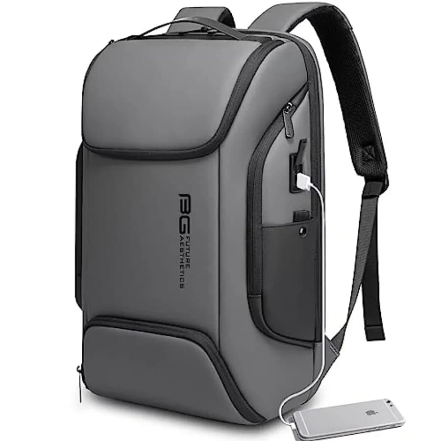 Zaino smart per laptop da lavoro, adatto a laptop da 15,6 pollici, zaino da pendolare, borsa da viaggio per uomo e donna