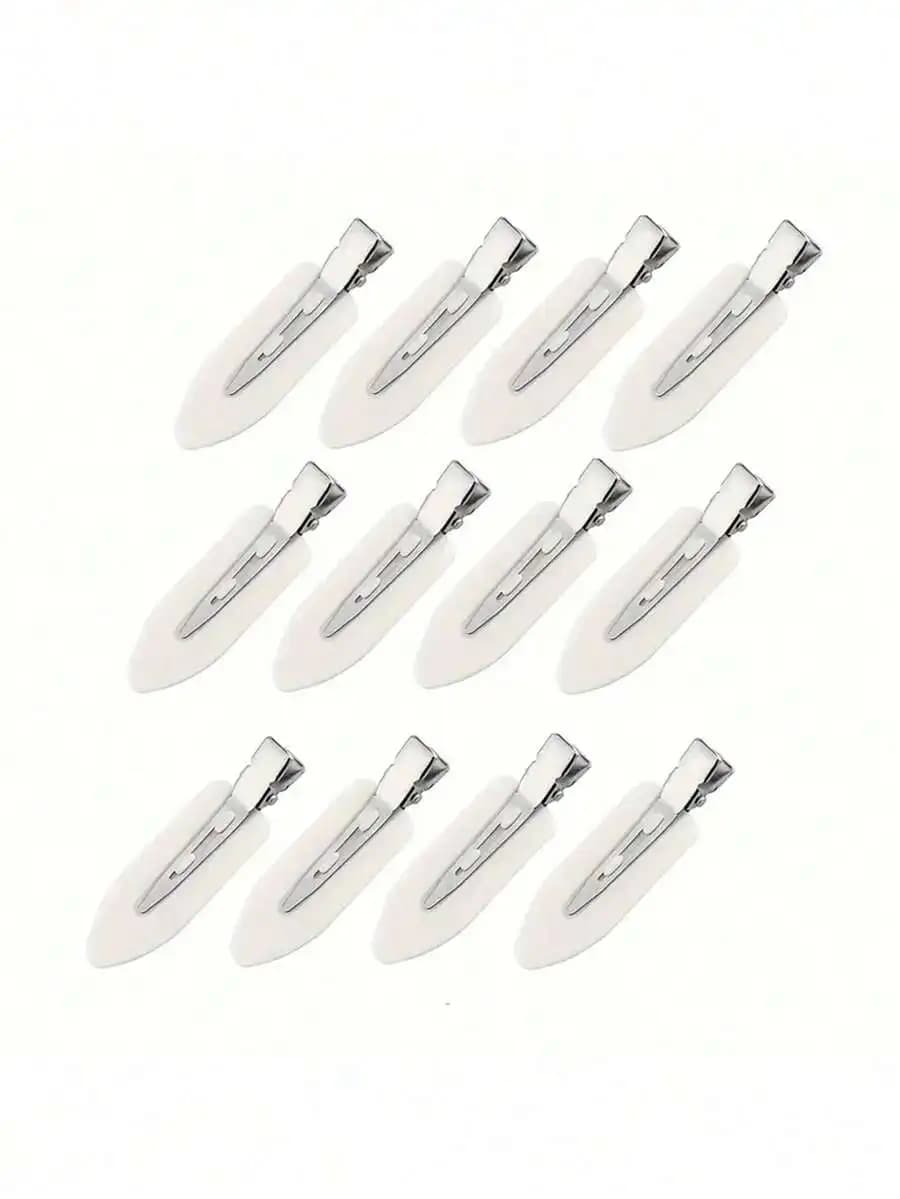 12pcs Traceless Bangs Clips Portable Anti-Slip Hair Clamps For Women Salon Household Travel