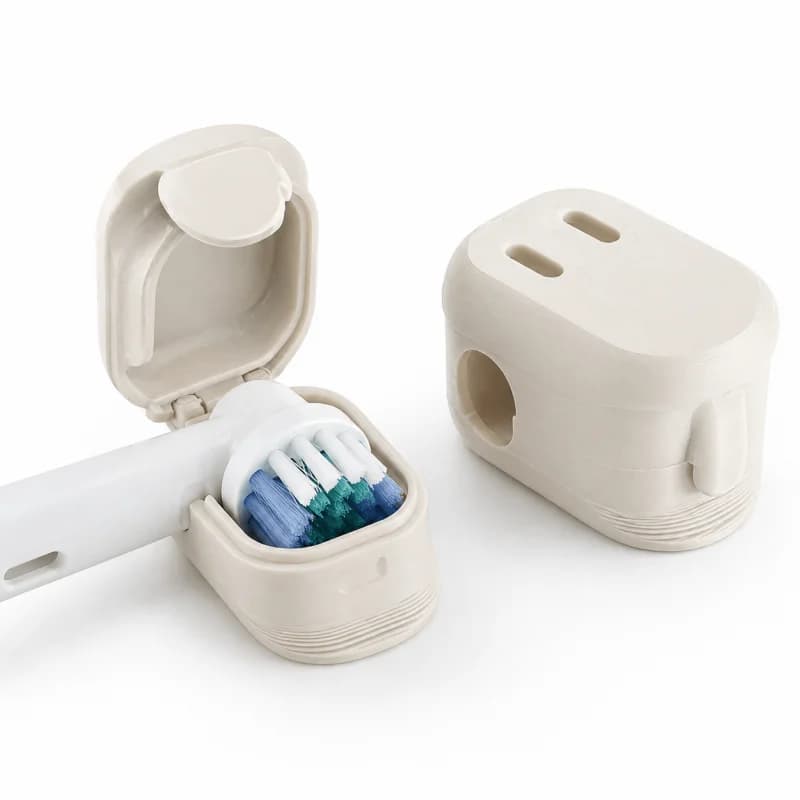 3 piece electric toothbrush head cover that ensure ventilation and drying of toothbrush head, creative and fashionable plugs for toothbrush head