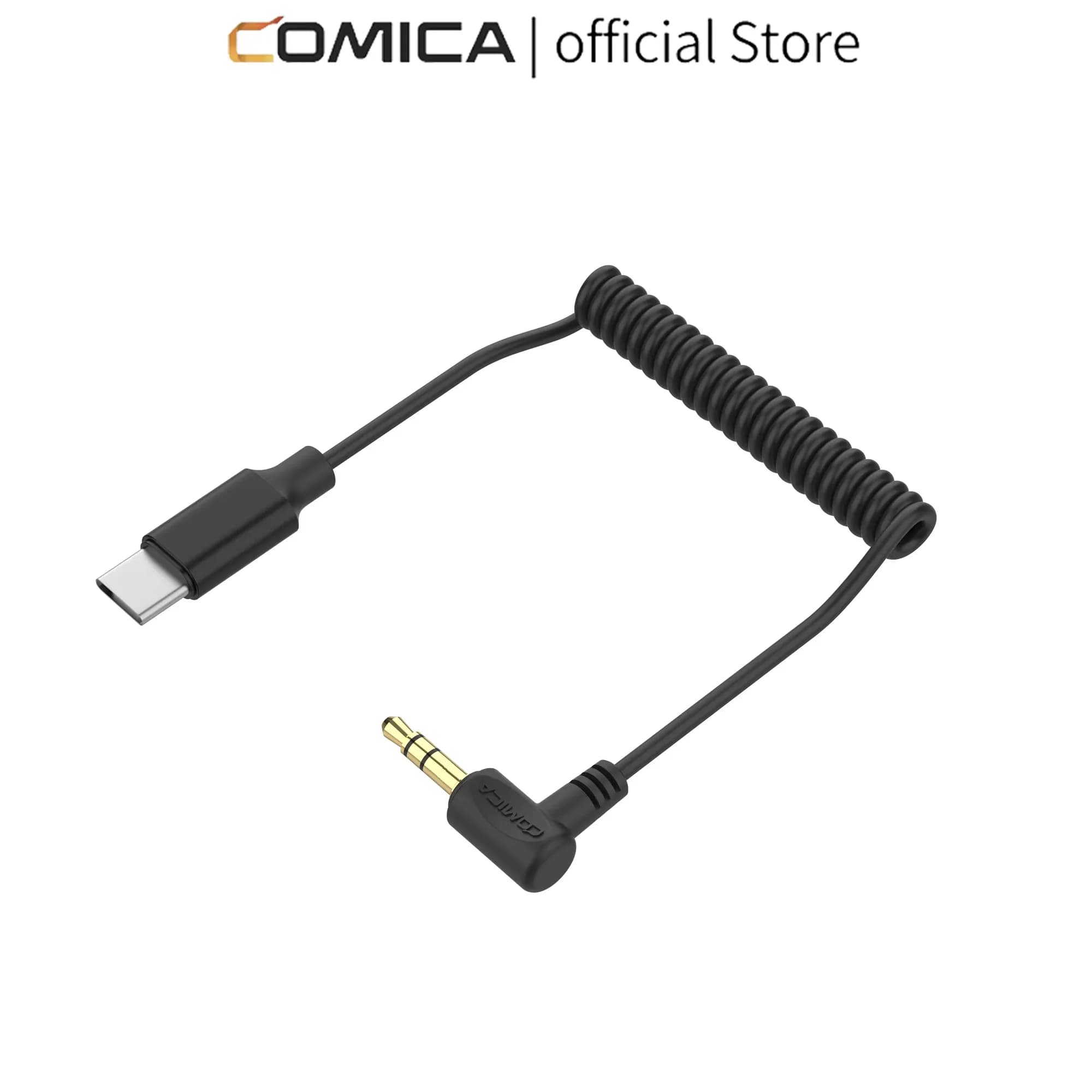 COMICA CVM-D-UC II 3.5 mm TRS audio output cable to USB-C for Android smartphone wireless microphone