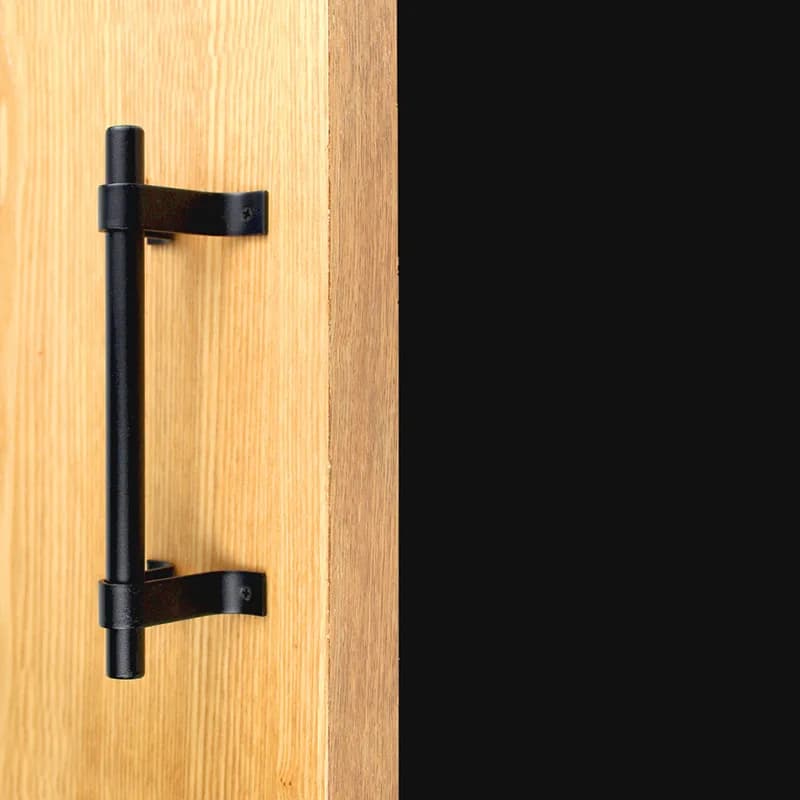 Maniglia per Porta Scorrevole Nera, Maniglie e Tiranti per Armadi, Cassetti, Garage, Ingressi, 196-360mm, Misura Grande