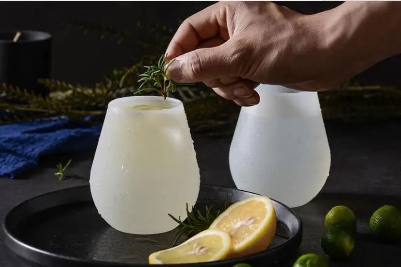 400ML portatile in silicone bottiglia di vetro di vino tasca da viaggio whisky tazza di birra flessibile infrangibile tazza tazze bicchieri barware OK 1192