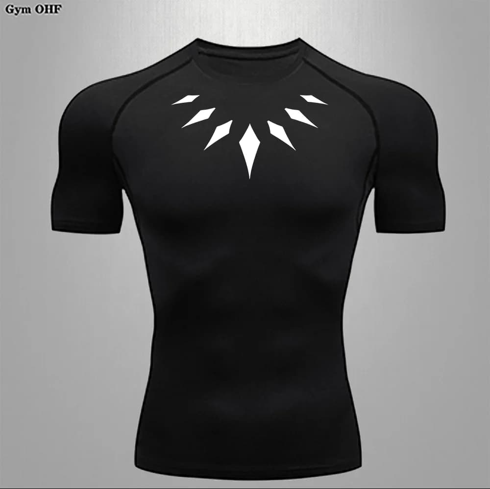 Men's Rashguard T-Shirt Compressed with Anime Print, Fitness T-Shirt, Jujitsu, Training, Sportswear, Cycling, Training Sweatshirt