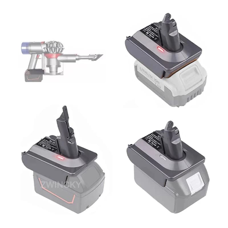 Adattatore convertitore batteria per batterie agli ioni di litio Makita/Dewalt/Milwaukee/Bosch/Ryobi da 18V per aspirapolvere Dyson V6 V7 V8 Animal
