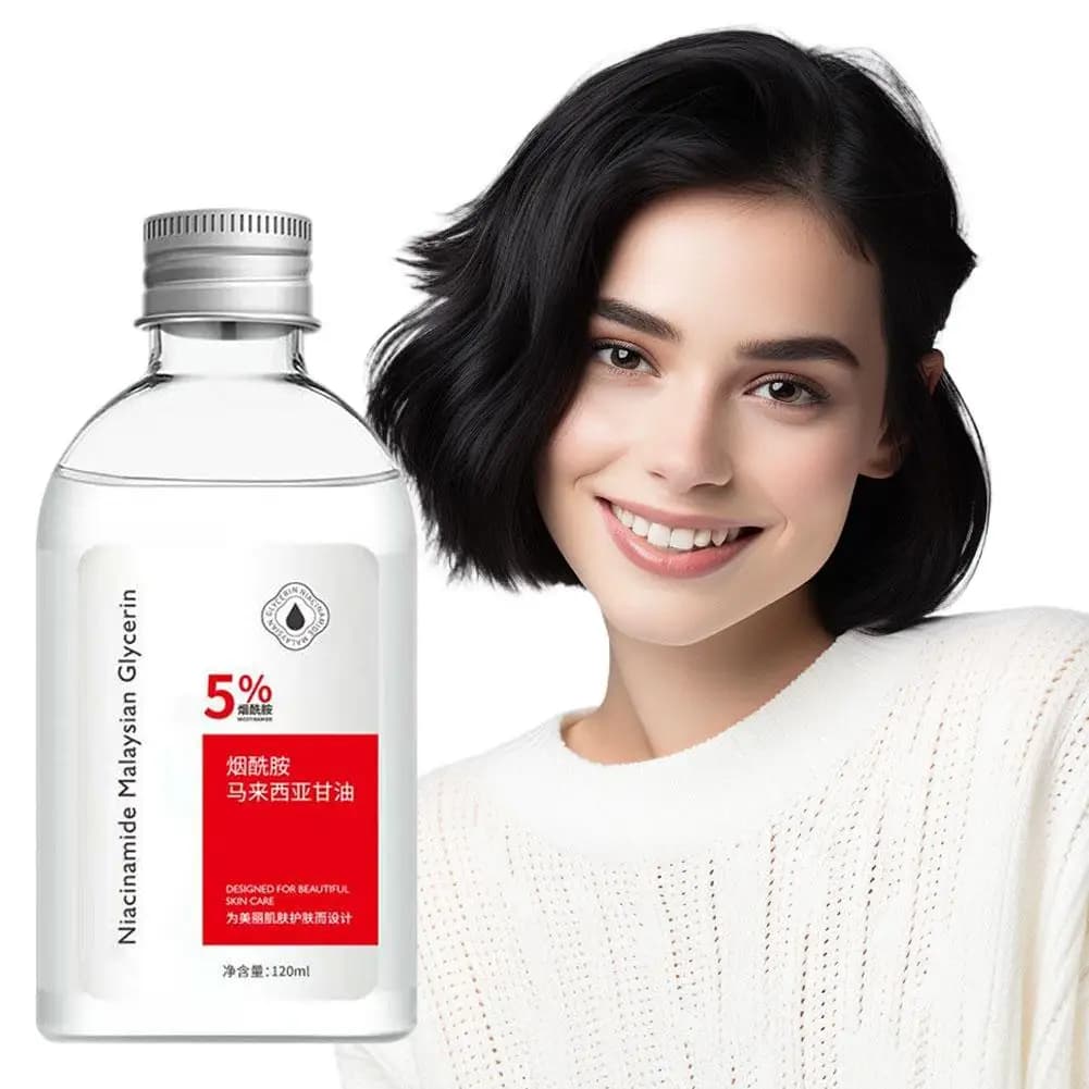 Serum Primer Viso alla Vitamin E Glicerina 120ml, Niacinamide 5%, Hydrating Base for Secca skin