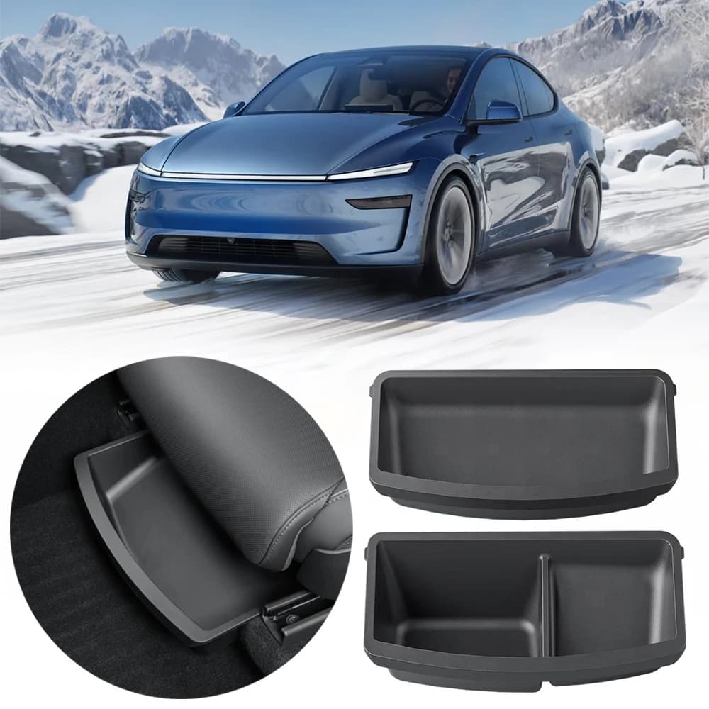 Vassoio Organizer Sottosedile per Tesla Model YL 2026 a 6 Posti, Cassetto in TPE per Sedili Anteriori e Posteriori, Accessori Interni Auto
