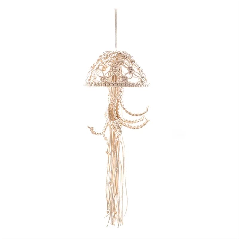 A21Q -Macrame Wall Hanging, Jellyfish Dream Catcher With Star Lights, Wall Art Decor Beautiful Apartment Room Door Decoration Du