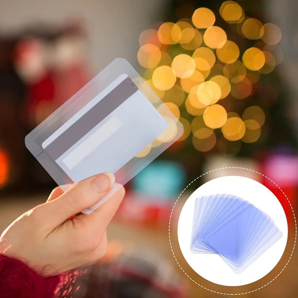 30 Pieces PVC Premium Protective Covers Transparent for Baseball, Basket, Volleyball, Sports, Commercial and Identifying Cards, Anti-Graffio and Waterproof