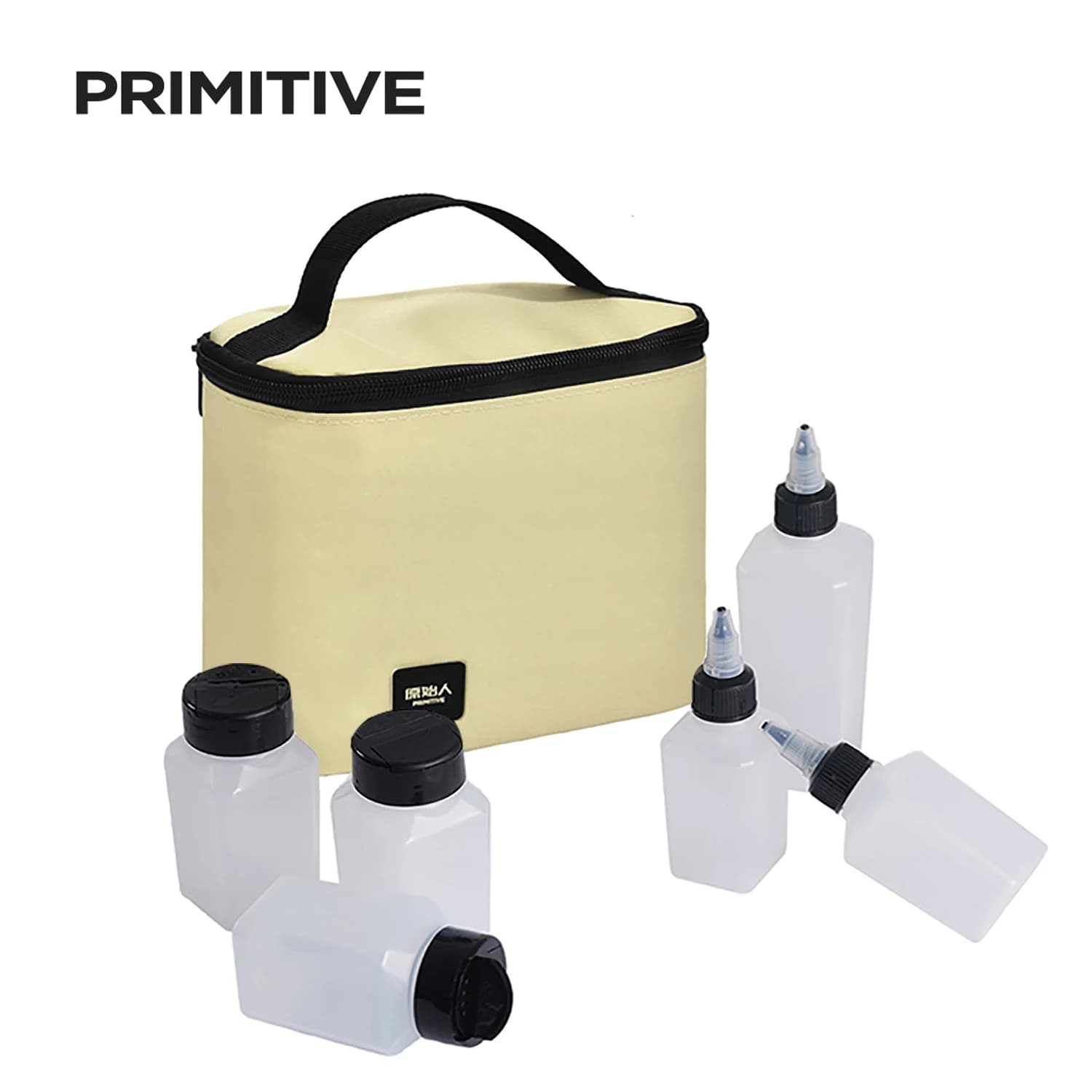 Set di 6 Barattoli per Spezie PRIMITIVE, Contenitori Portatili per Picnic all'Aperto, Set di Bottiglie per Condimenti da Campeggio