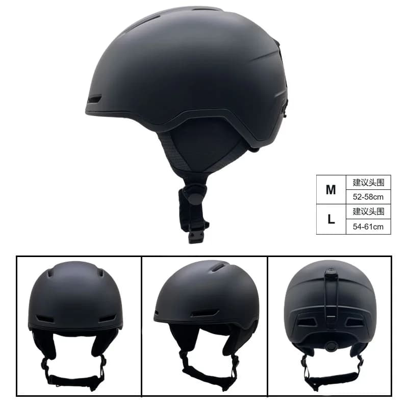 Ski Snowboard Helmet Adults Youth Unisex, Lightweight Snow Helmet Adjustable Chin Strap Goggle Clip Removable Warm Earpads M/L