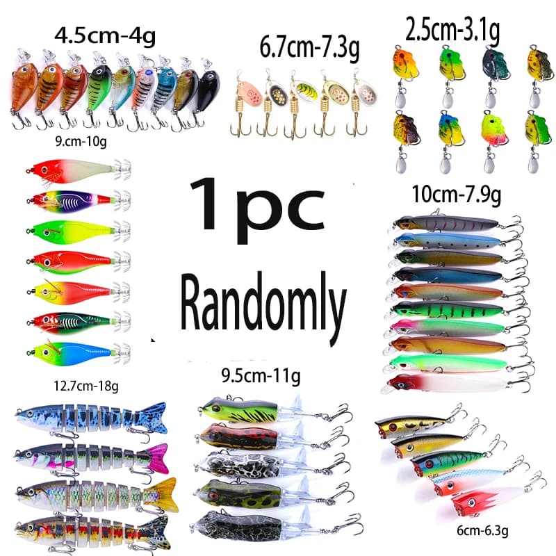1PC-40 Pz di Casualmente Richiamo di Pesca Minnow Popper Crankbait matita VIB Wobble Esca Esca Artificiale peche Luccio carpa Pesca in Mare