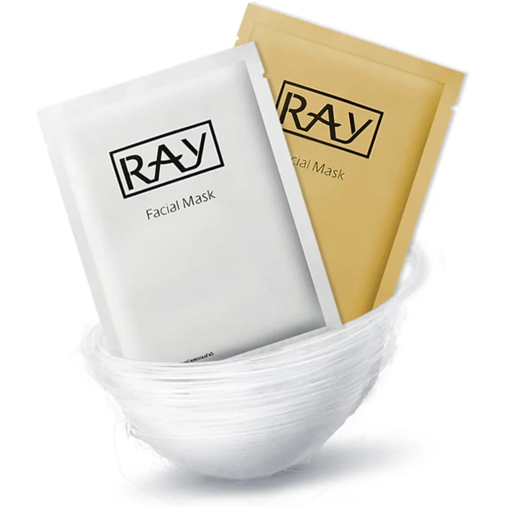 Thailand RAY Silk Gold Silver Mask 10 Pieces Hydrating Moisturizing Shrinking Pores Balancing Water and Oil Brighten Skin Care