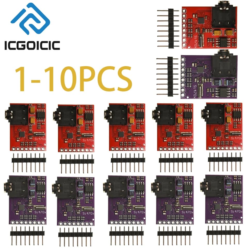FM radio receiver module from 1-10 pieces with RDS – Si4703 compatible, I2C interface for audio projects Arduino ESP32 Raspberry Pi