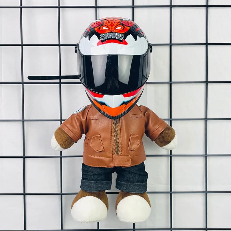 Casco da corsa modello piccolo moto decorazione moto ciondolo baule bambola decorazione della casa collezione casco orso