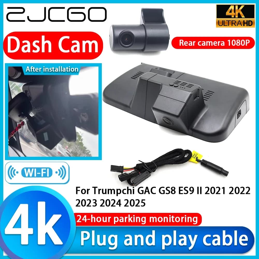 ZJCGO per Trumpchi GAC GS8 ES9 II 2021 2022 2023 2024 2025 Registratore Video 4K UHD Plug and Play Telecamera DVR per Auto