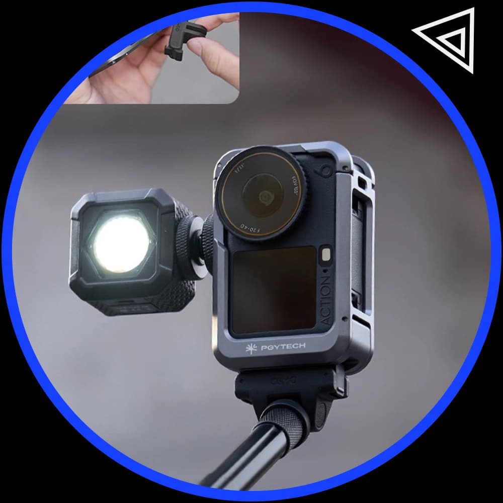 PGYTECH Camera cage for DJI OSMO Action 6, aluminum alloy protective frame for vlogging, StreetPro grip kit