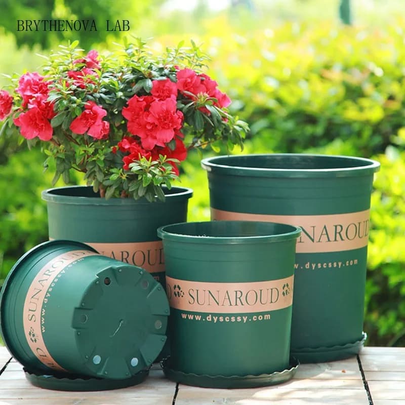 Plastic Flower Pots, Artificial Succulent Plants Series Decorative Nursery Collection Pots Living Room Balcony Plants Bonsai Pot