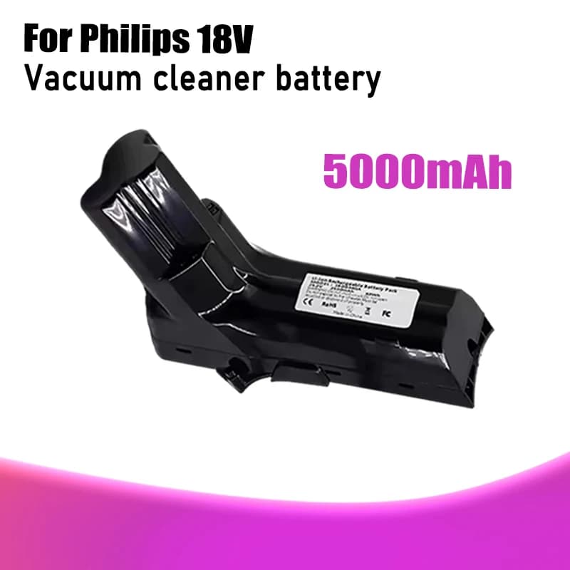 For Philips vacuum cleaner battery replacement, 18V 5000mAh, compatible with FC6812/01 FC6813/01 FC6718/01 FC6721/01 FC6722/01