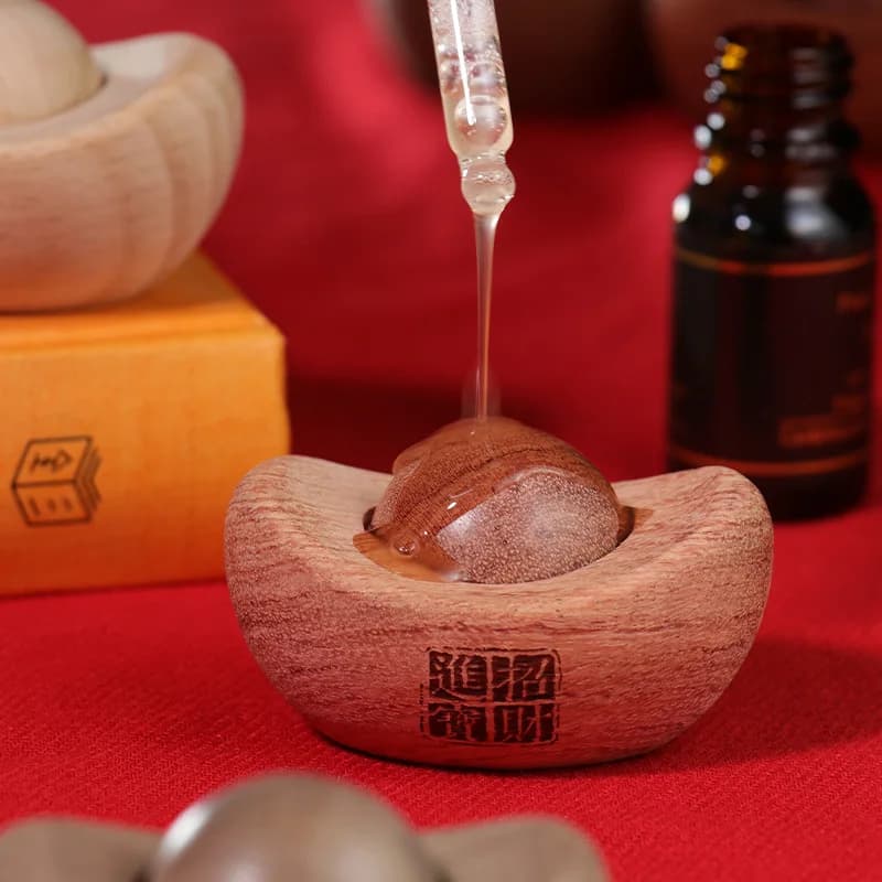 Natural Wood Aroma Diffuser Black Walnut Essential Oil Fragrance Ornament Ingot-Shaped Fragrance Diffuses Home Decor Wood