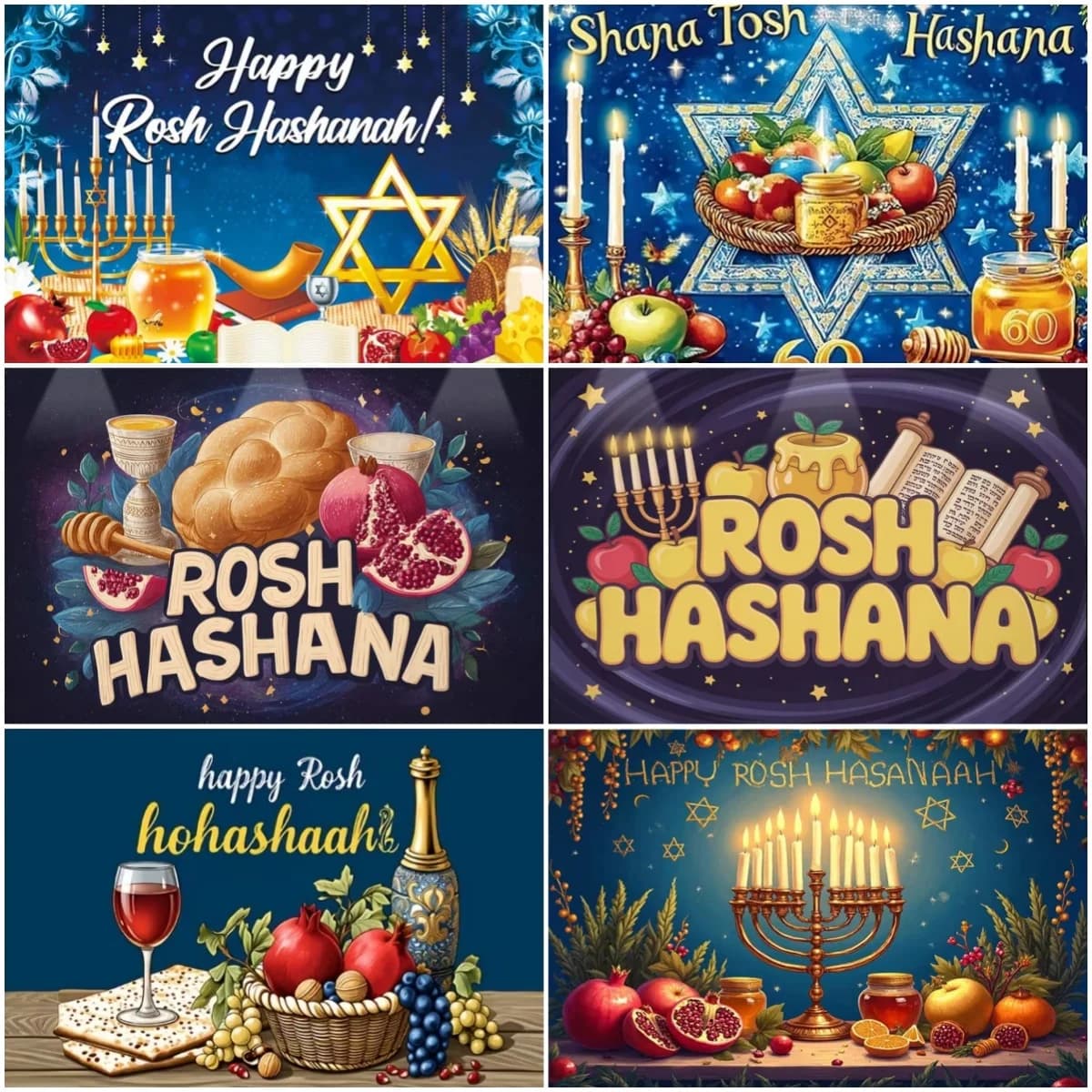Decorazioni per Rosh Hashanah, Sfondo per Festa del Nuovo Anno Ebraico, Accessori per Fotografia con Candele, Miele e Bibbia per Hanukkah