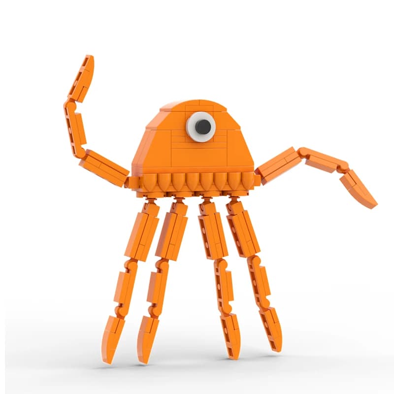 Medusa arancione modello MOC puzzle completo giocattolo creativo fai da te regalo di Halloween e Natale