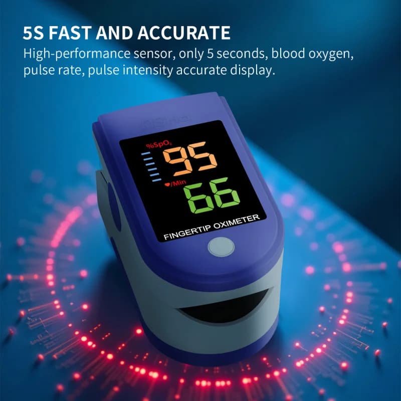 Pulse Oxygen Saturation Monitor in Blood SpO2 with Portable LED Display for Heart Rate Measurement