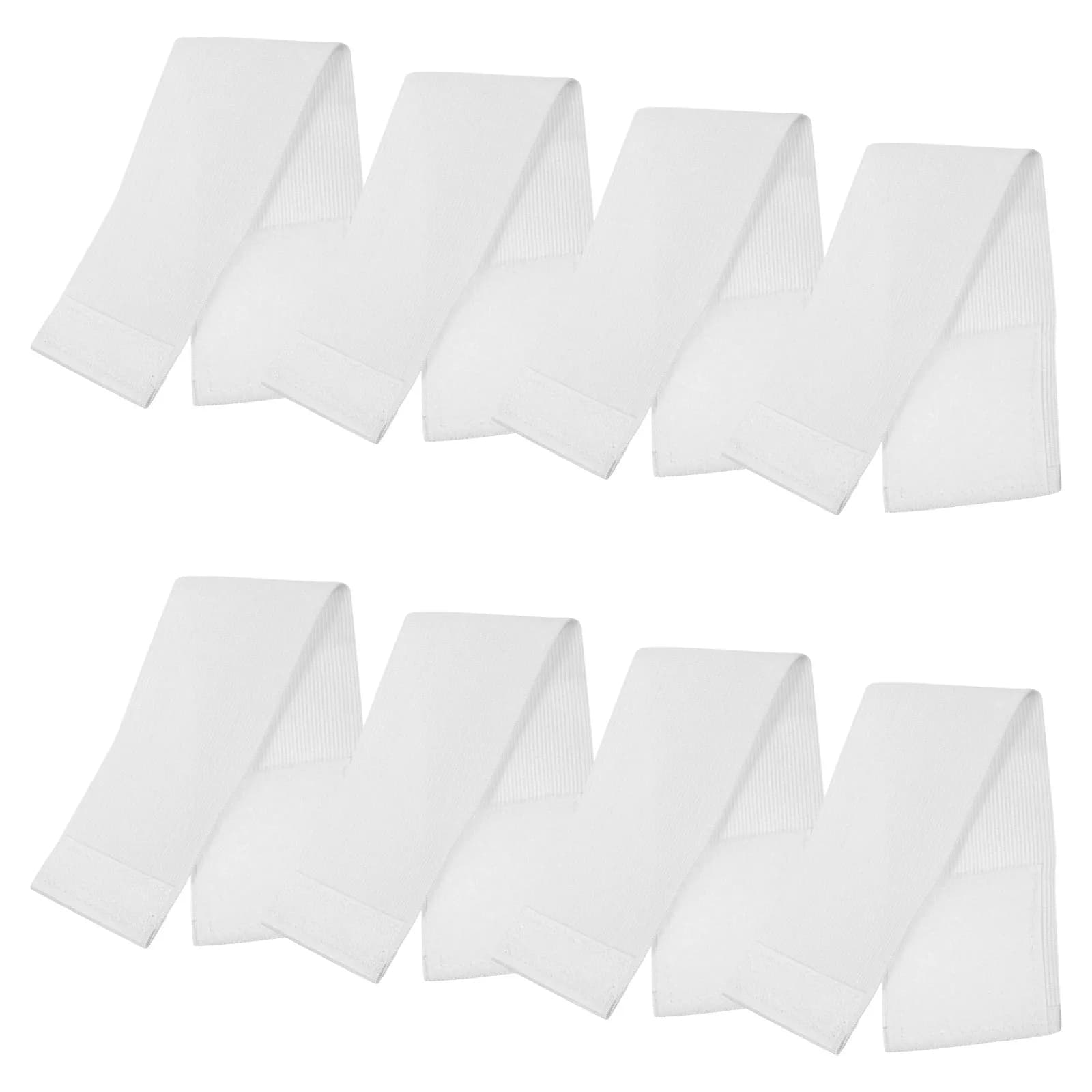 8 Pieces Empty White Captain Charm for Sports, Games, Identifying, Customization Fai-da-te, Armband Resistant to wear